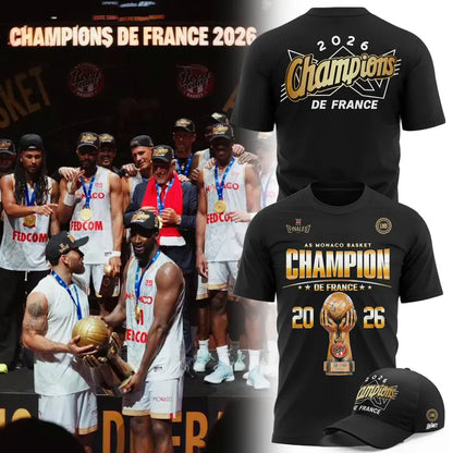 AS Monaco Basket 2026 French League Champions T-shirt