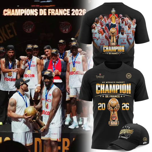 AS Monaco Basket 2026 French League Champions T-shirt(v2)