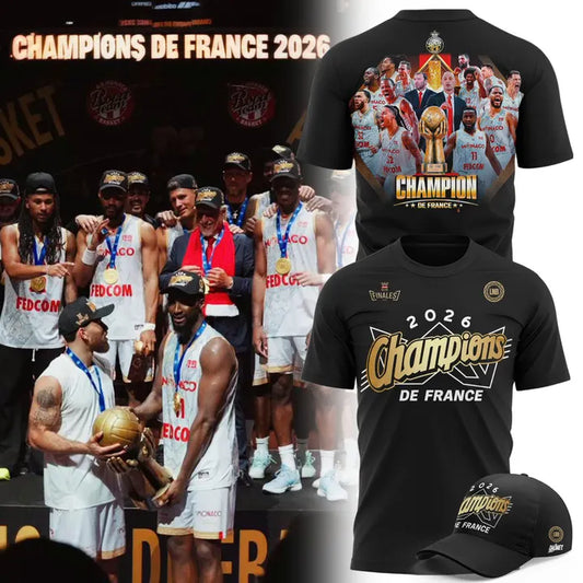 AS Monaco Basket 2026 French League Champions T-shirt(v4)