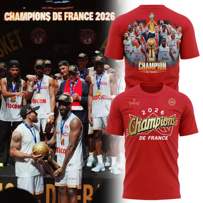 AS Monaco Basket 2026 French League Champions T-shirt(v8)