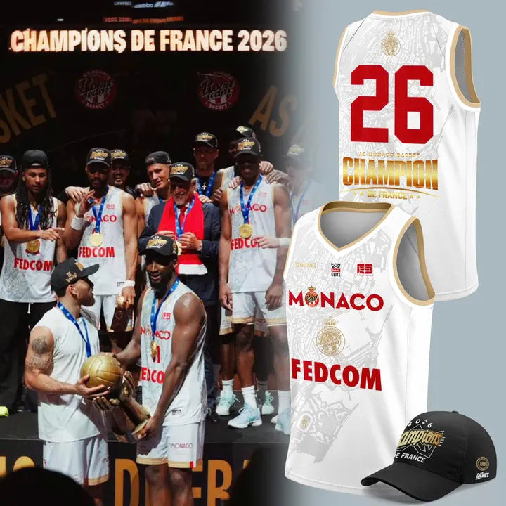 AS Monaco Basket 2026 French League Champions Jersey