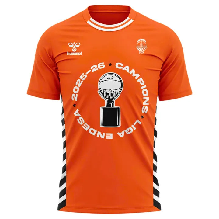 Valencia Basket 2026 Liga Endesa Champions T-Shirt - Orange Basketball Tee(v1)
