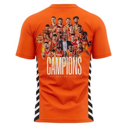 Valencia Basket 2026 Liga Endesa Champions T-Shirt - Orange Basketball Tee(v1)