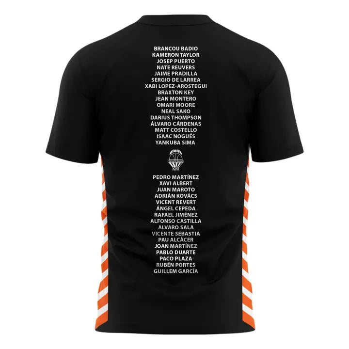 Valencia Basket 2026 Liga Endesa Champions T-Shirt - Black Basketball Tee