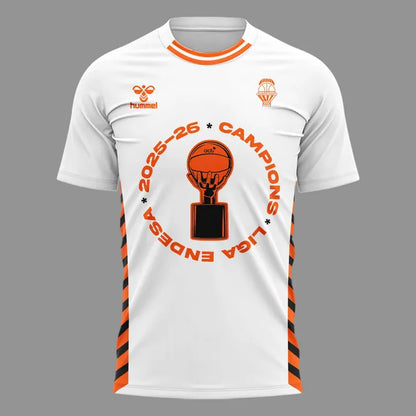 Valencia Basket 2026 Liga Endesa Champions T-Shirt - White Basketball Tee(v1)