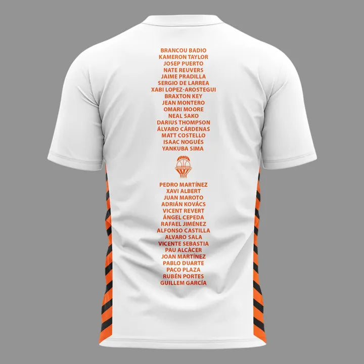 Valencia Basket 2026 Liga Endesa Champions T-Shirt - White Basketball Tee