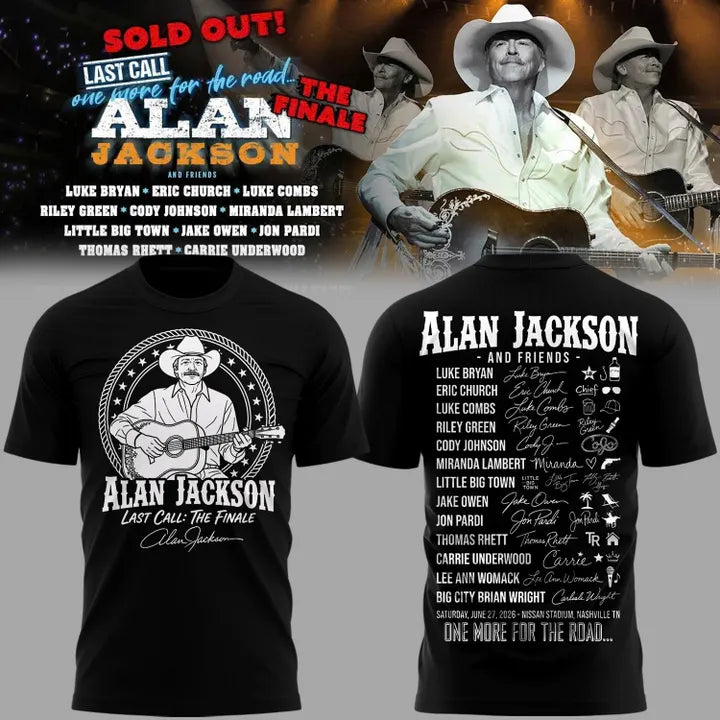 Exclusive Version Alan Jackson “Last Call… The Finale” 2026 Tshirt