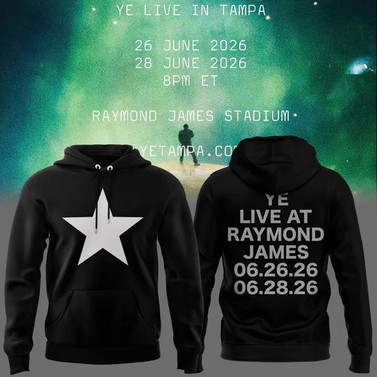 Tampa Black HOODIE -2026 Ye Live Concert Tour Raymondames Stadium