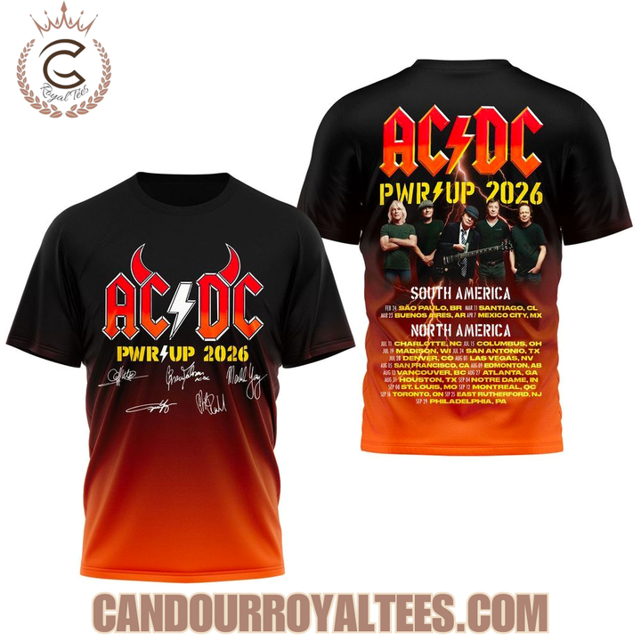 Special 2026 AC/DC North America Power Up Tour T-Shirt