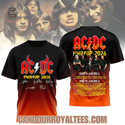 Special 2026 AC/DC North America Power Up Tour T-Shirt
