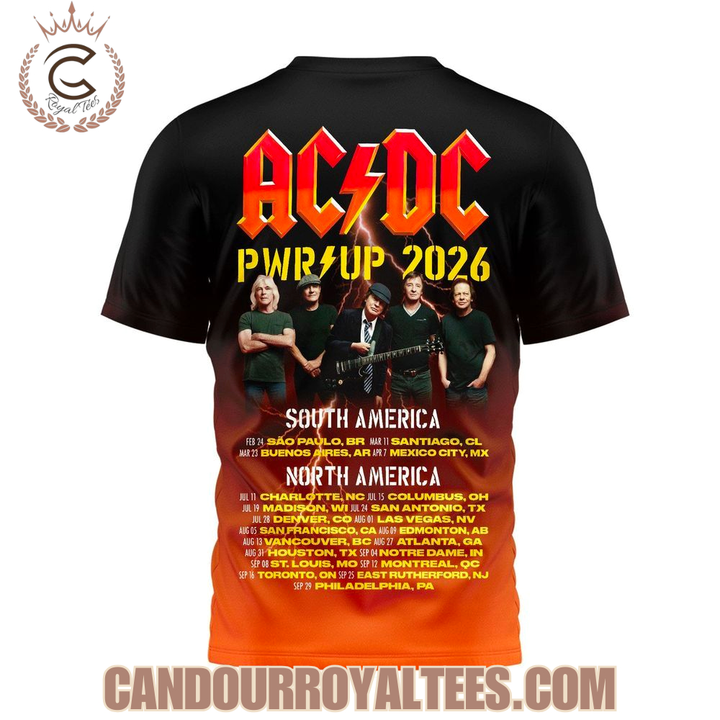 Special 2026 AC/DC North America Power Up Tour T-Shirt