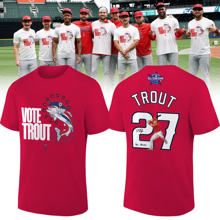 Los Angeles Angels Vote Mike Trout All-Star Game Red Tee