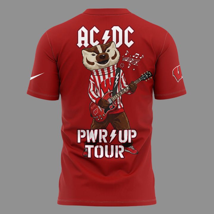 AC/DC x Wisconsin Badgers Football - Power Up Tour 2026 T-Shirt