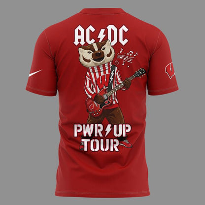 AC/DC x Wisconsin Badgers Football - Power Up Tour 2026 T-Shirt