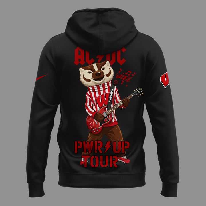 Special Hoodie AC/DC x Wisconsin Badgers Football - Power Up Tour 2026 Hoodie