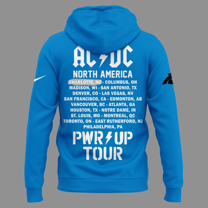 Exclusive Hoodie Power Up Tour 2026 AC/DC x Carolina Panthers Hoodie
