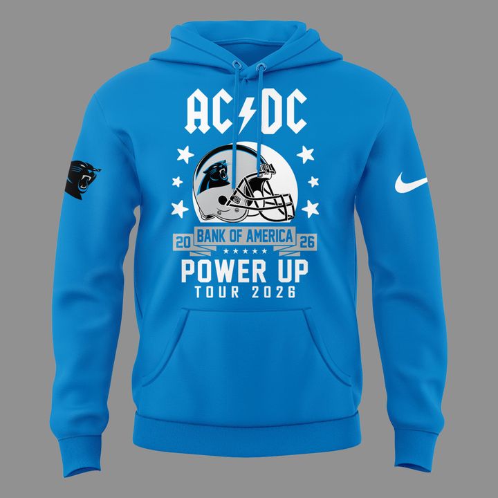 Exclusive Hoodie Power Up Tour 2026 AC/DC x Carolina Panthers Hoodie