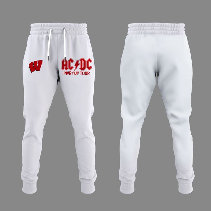 Exclusive Tshirt AC/DC x Wisconsin Badgers Football - Power Up Tour 2026 T-Shirt