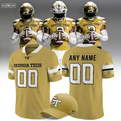 Official Georgia Tech Football 2026 New Old Gold Football Jersey