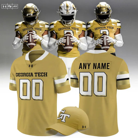 Official Georgia Tech Football 2026 New Old Gold Football Jersey