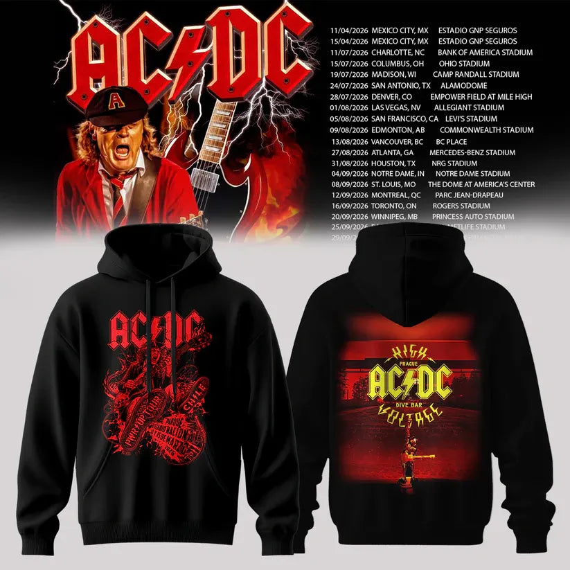 10.1. Hoodie AC/DC - Power Up Tour 2026 North America Hoodie