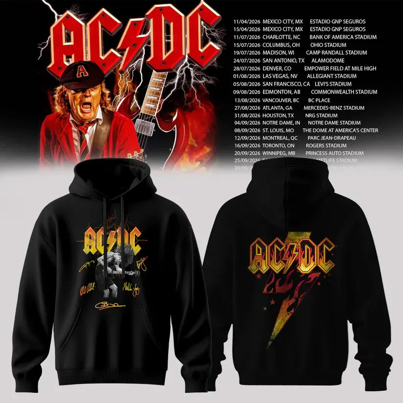10.3. Hoodie AC/DC - Power Up Tour 2026 North America Hoodie