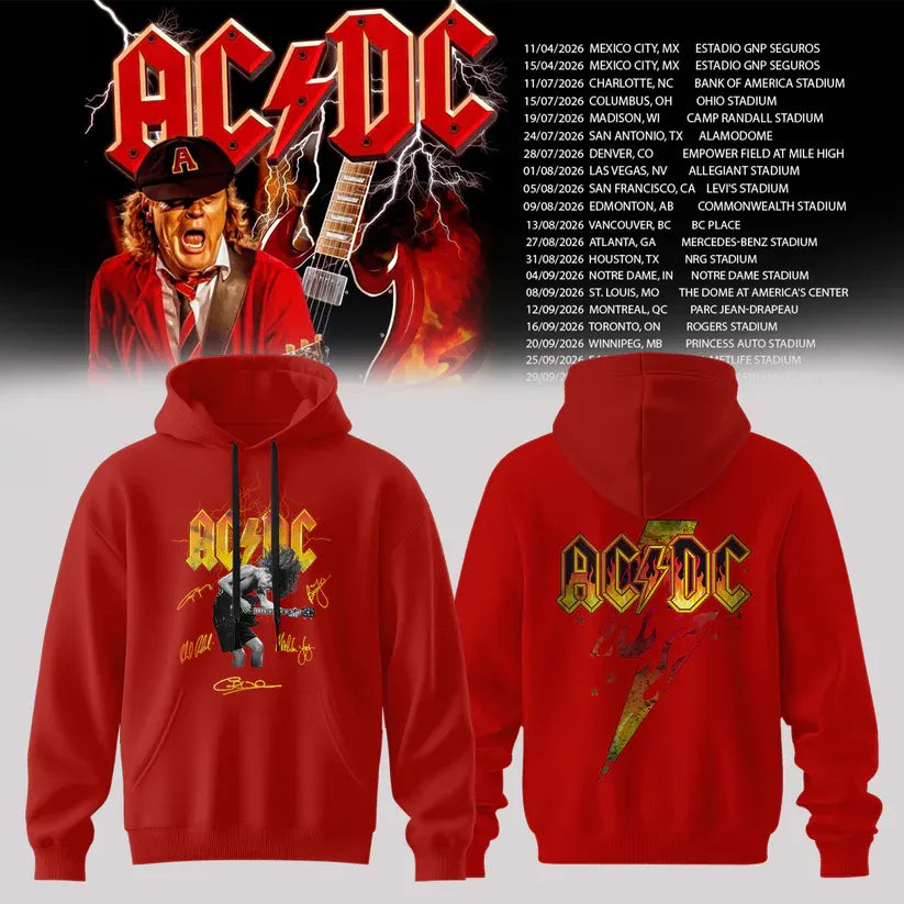 10.4. Hoodie AC/DC - Power Up Tour 2026 North America Hoodie