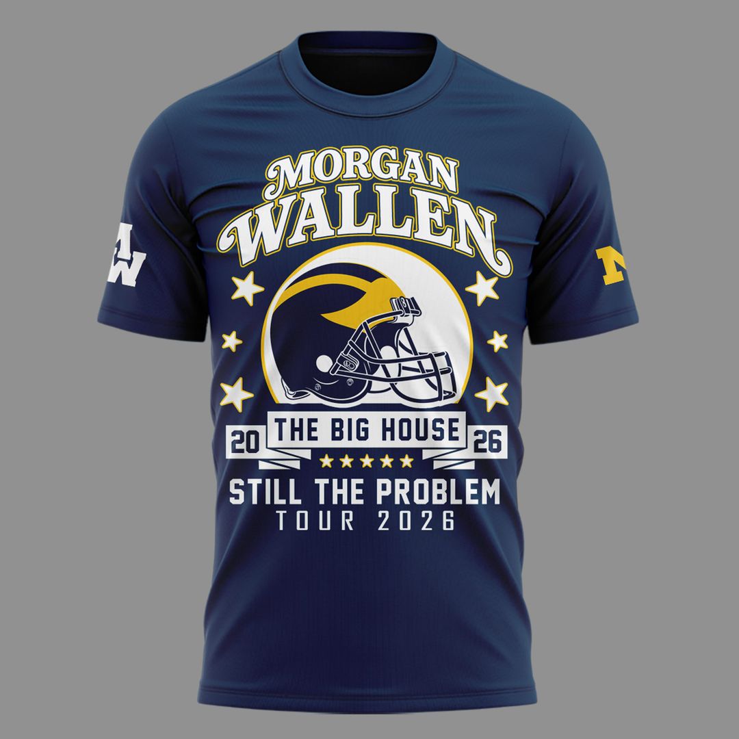 Morgan Wallen x Michigan Wolverines Football - Still The Problem Tour 2026 T-Shirt