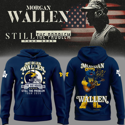 Exclusive Hoodie Morgan Wallen x Michigan Wolverines Football - Still The Problem Tour 2026 Hoodie