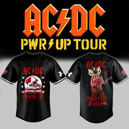 AC/DC x Wisconsin Badgers Football - Power Up Tour 2026 Jersey
