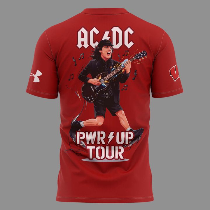 Special Edition AC/DC x Wisconsin Badgers Football - Power Up Tour 2026 T-Shirt