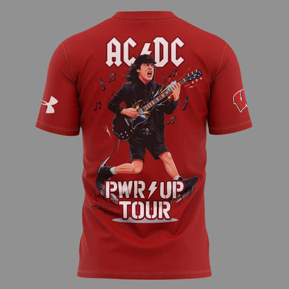 Special Edition AC/DC x Wisconsin Badgers Football - Power Up Tour 2026 T-Shirt