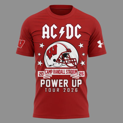 Special Edition AC/DC x Wisconsin Badgers Football - Power Up Tour 2026 T-Shirt