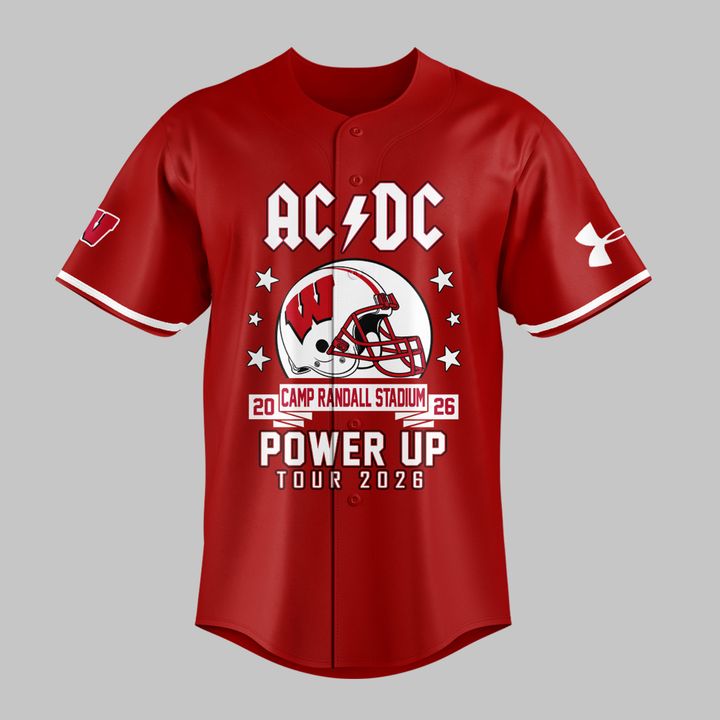 AC/DC x Wisconsin Badgers Football - Power Up Tour 2026 Jersey