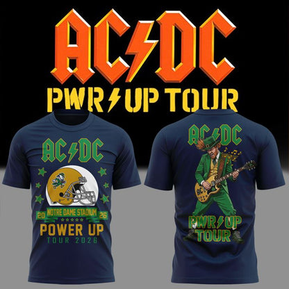 AC/DC x Notre Dame Football - Power Up Tour 2026 T-Shirt