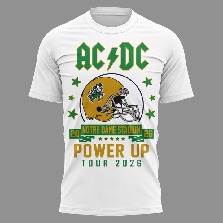 Exclusive AC/DC x Notre Dame Football - Power Up Tour 2026 T-Shirt
