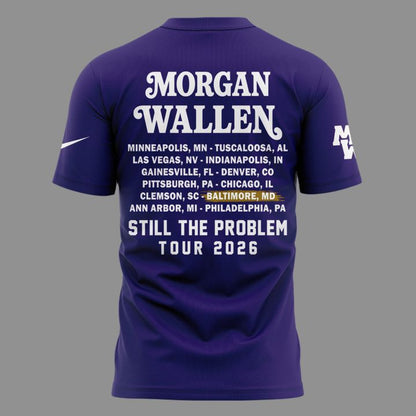 03.1. Special Morgan Wallen x Baltimore Ravens - Still The Problem Tour 2026 T-Shirt
