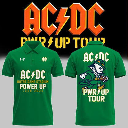 Exclusive Polo AC/DC x Notre Dame Football - Power Up Tour 2026 Polo