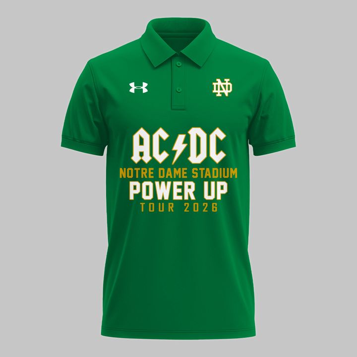 Exclusive Polo AC/DC x Notre Dame Football - Power Up Tour 2026 Polo