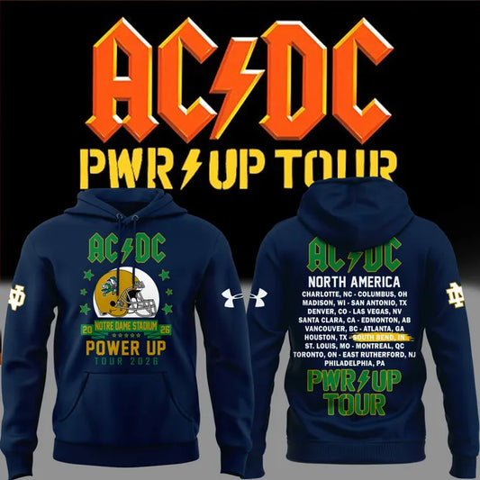 Special Hoodie AC/DC x Notre Dame Football - Power Up Tour 2026 Hoodie