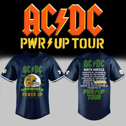 Limited Edition AC/DC x Notre Dame Football - Power Up Tour 2026 Jersey