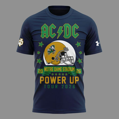 New Shirt AC/DC x Notre Dame Football - Power Up Tour 2026 T-Shirt