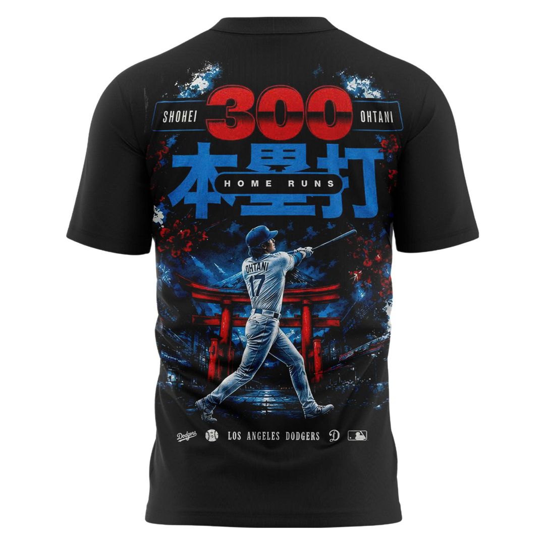 Shohei Ohtani Limited-Edition Commemorative T-Shirt: First Japanese Player to Hit 300 Career MLB Home Runs