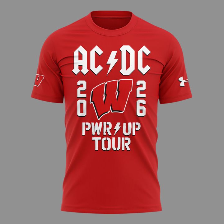 New Shirt Wisconsin Football x AC/DC - Power Up Tour 2026 T-Shirt