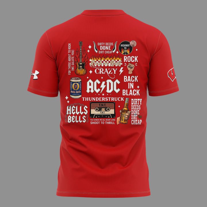 New Shirt Wisconsin Football x AC/DC - Power Up Tour 2026 T-Shirt
