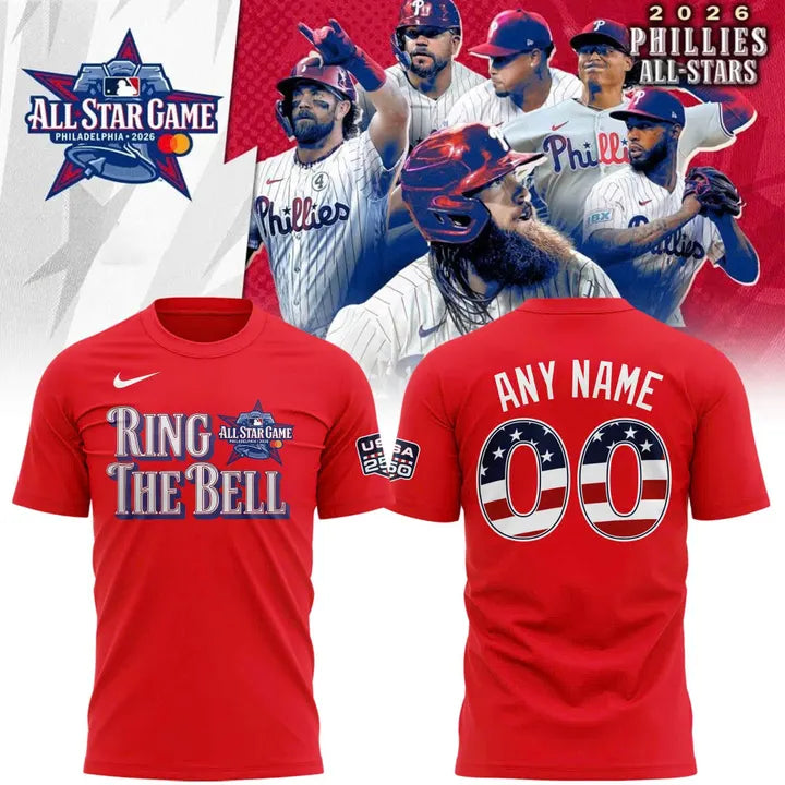 2026 All-Star Game Men's National League Nike Red Custom Name & Number T-Shirt