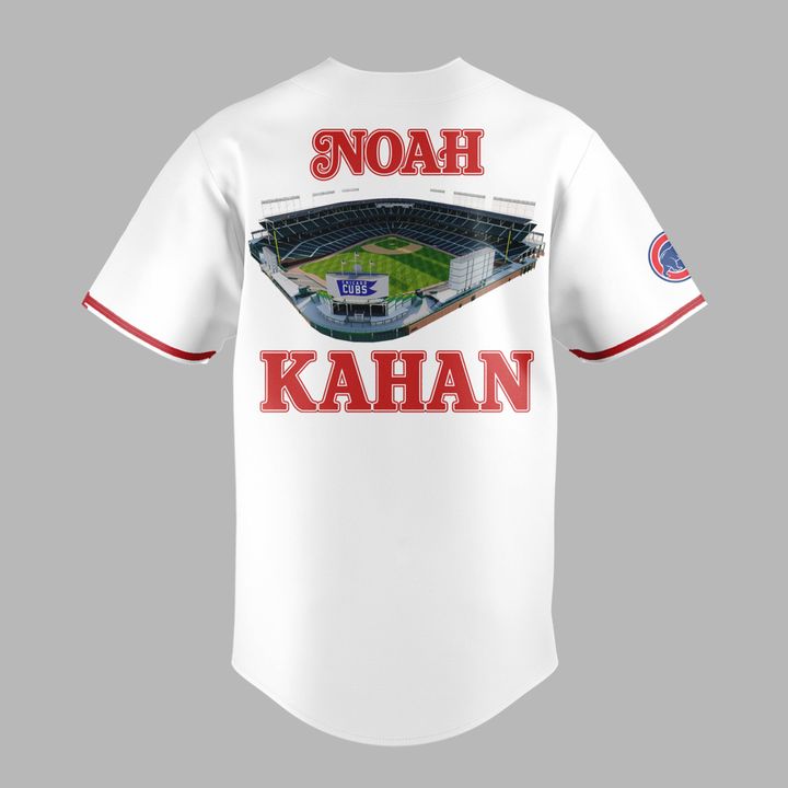 04.02. White Jersey Noah Kahan x Chicago Cubs - The Great Divide Tour 2026 Baseball Jersey