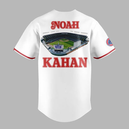 04.02. White Jersey Noah Kahan x Chicago Cubs - The Great Divide Tour 2026 Baseball Jersey