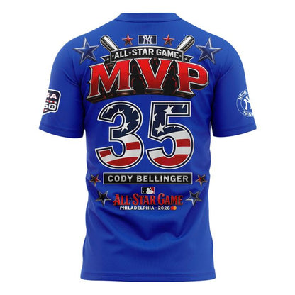 2026  New York Yankees All-Star Game Cody Bellinger MVP Ring The Bell Baseball T-Shirt