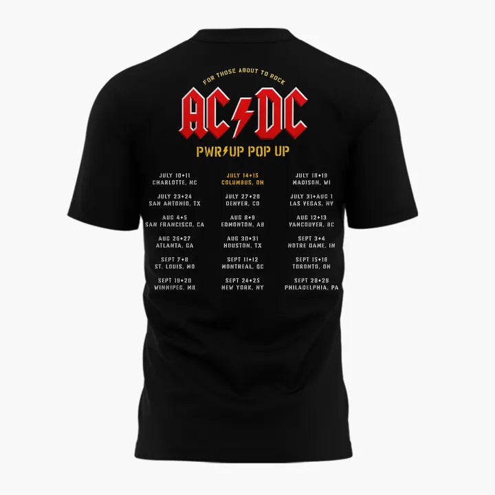 VIP01.AC/DC - POWER UP TOUR 2026 x Ohio Stadium T-shirt